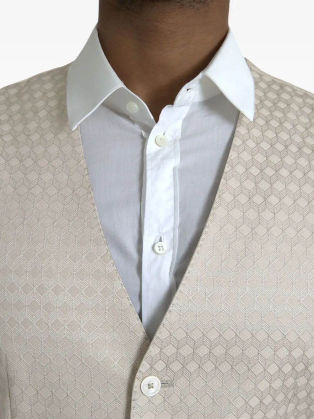 Dolce & Gabbana Geweven gilet met geometrische print Beige