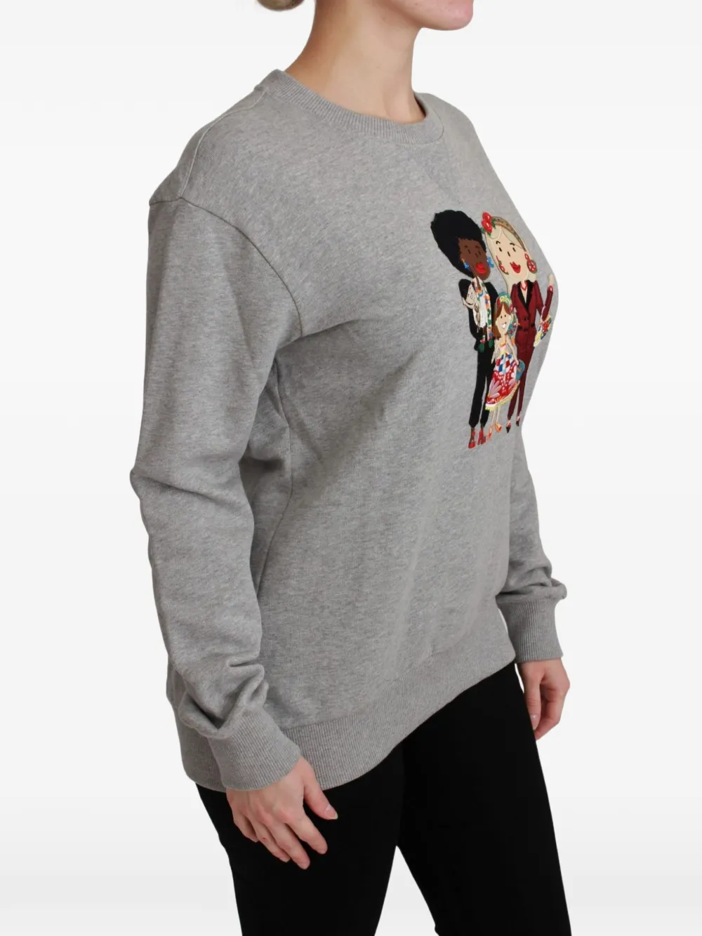 Dolce & Gabbana Sweater met DG Family-borduurwerk Grijs