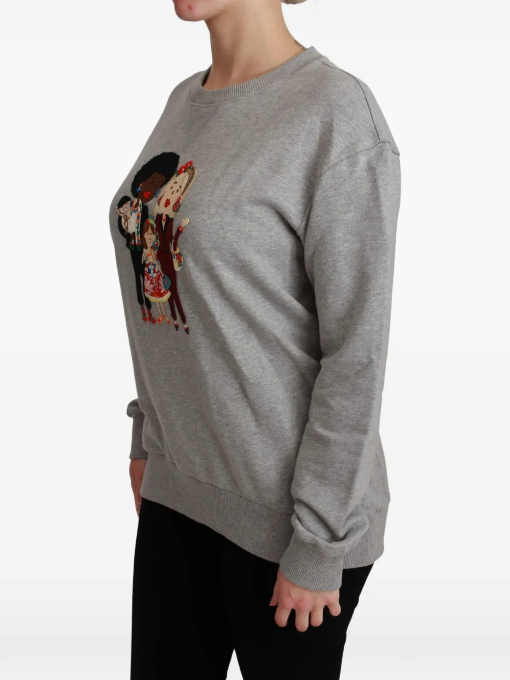 Dolce & Gabbana Sweater met DG Family-borduurwerk Grijs