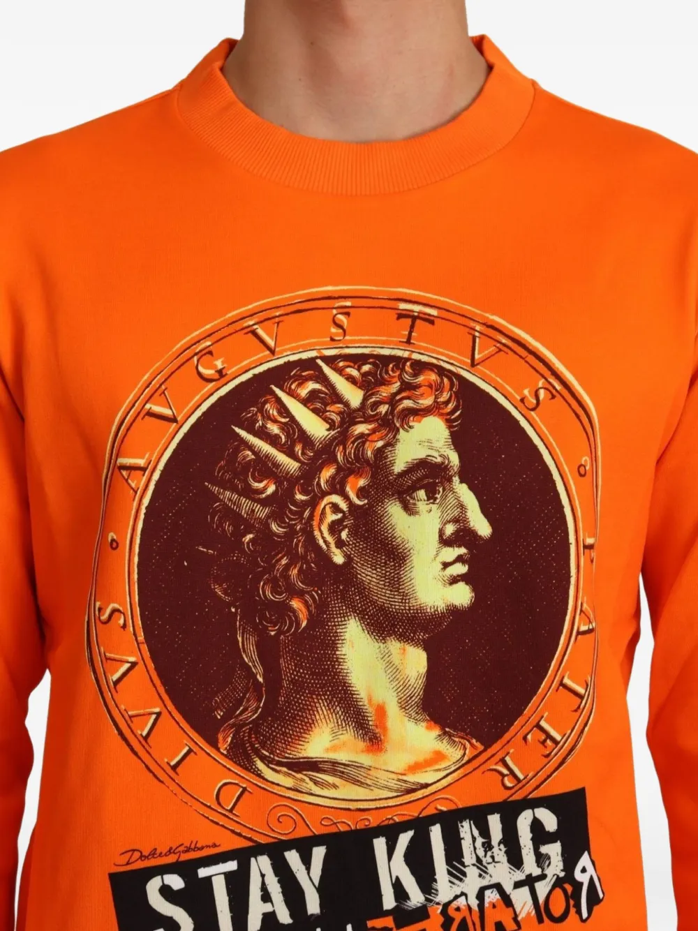 Dolce & Gabbana Trui met print Oranje
