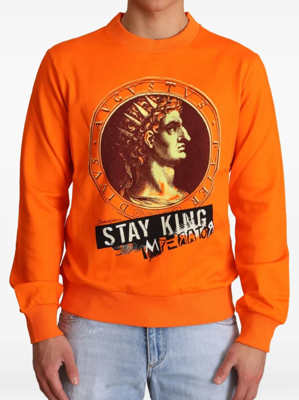 Dolce & Gabbana Sweatshirt mit grafischem Print - Orange