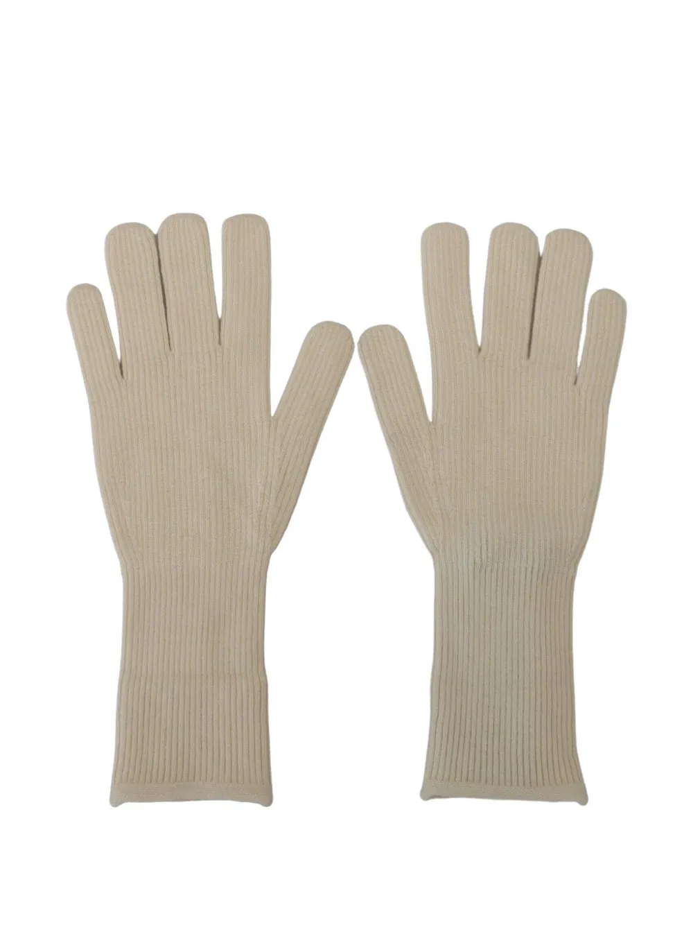 Dolce & Gabbana ribbed-knit cashmere gloves - Neutrals