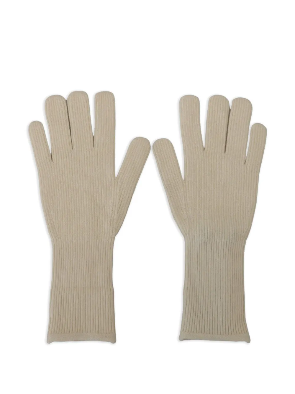 Dolce & Gabbana ribbed-knit cashmere gloves - Toni neutri