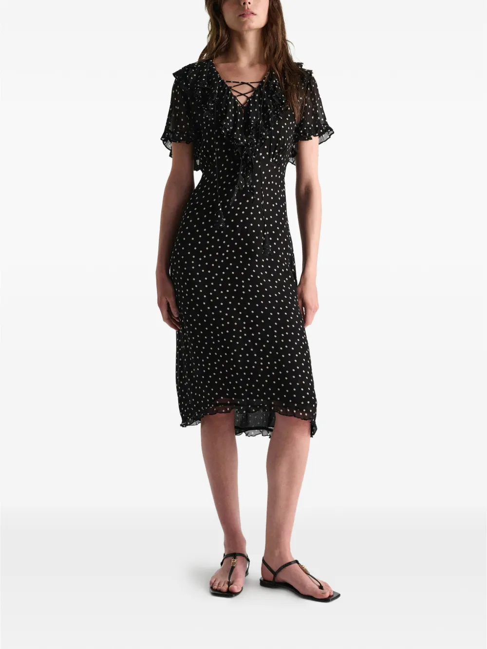  Dorothee Schumacher Vestido Midi Dancing Dots - Negro 
