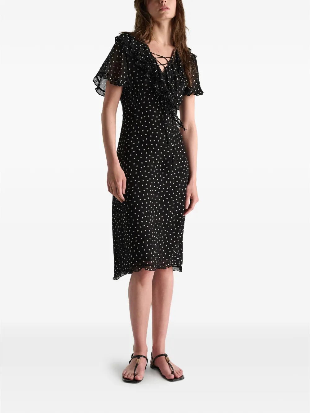  Dorothee Schumacher Vestido Midi Dancing Dots - Negro 