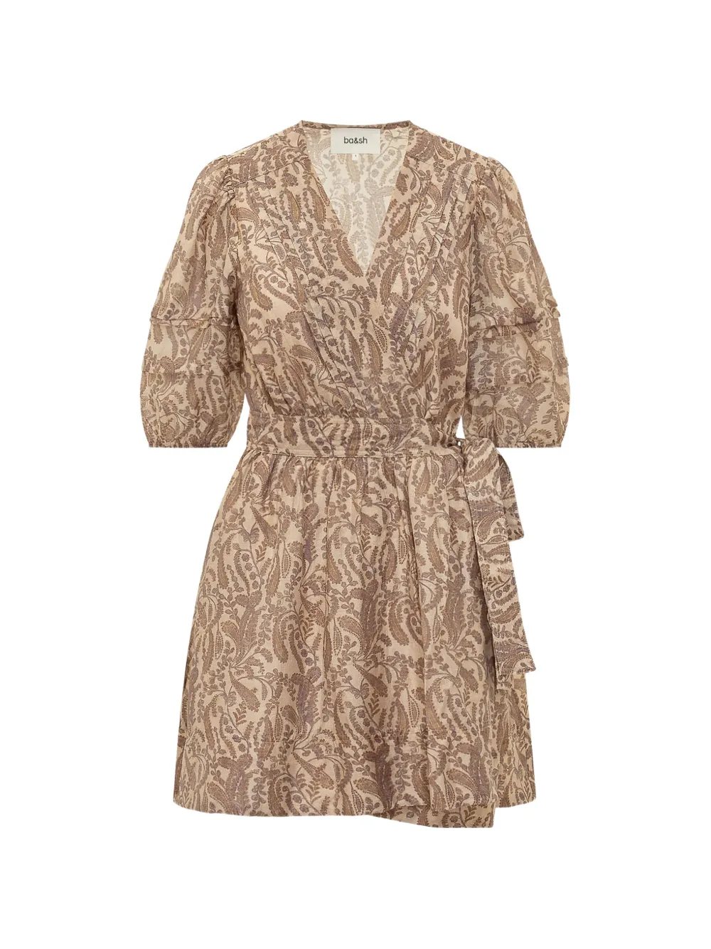 Ba&Sh paisley-print wrap mini dress - Toni neutri