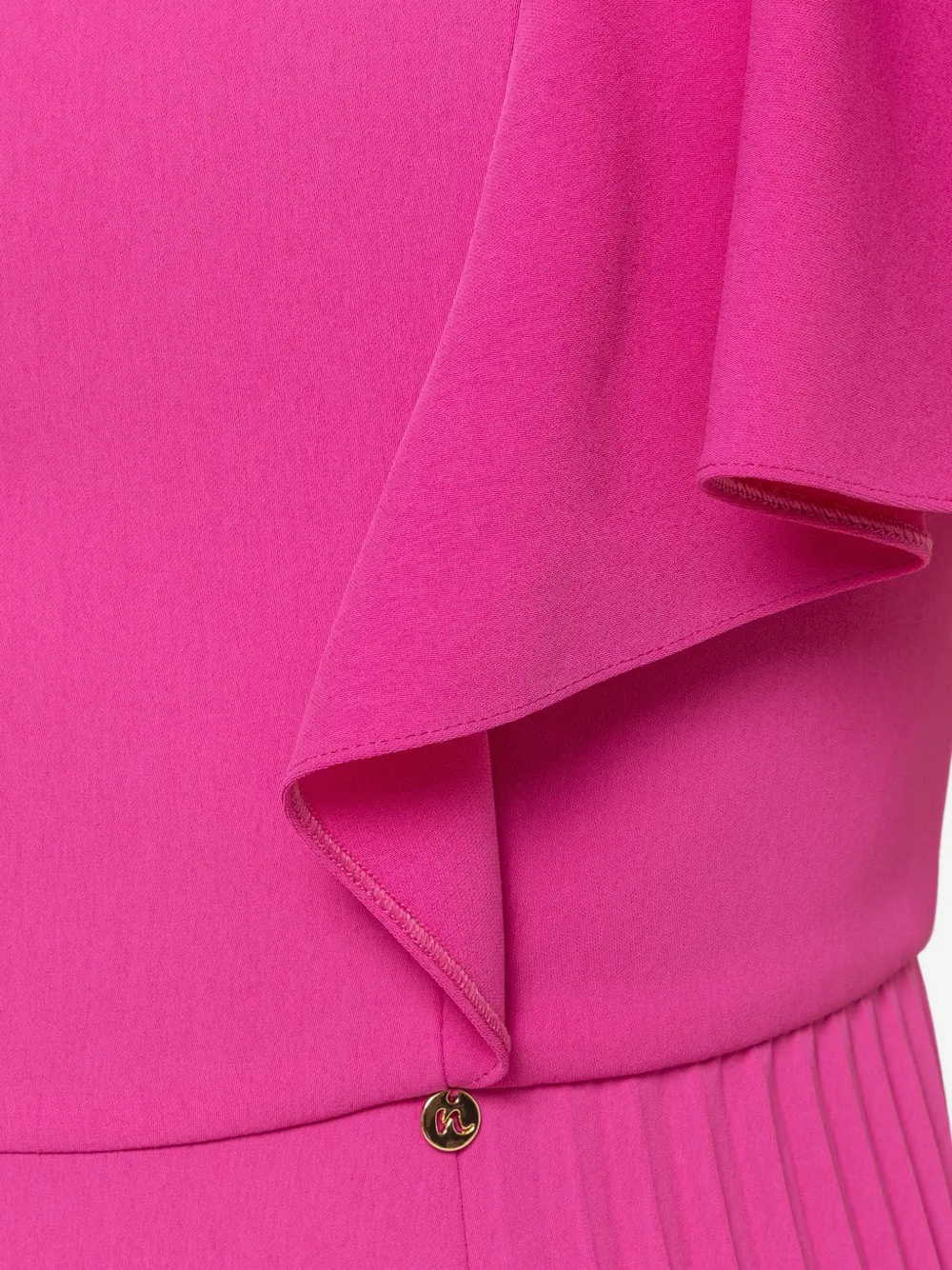 NISSA Geplooide midi-jurk met ruches Roze