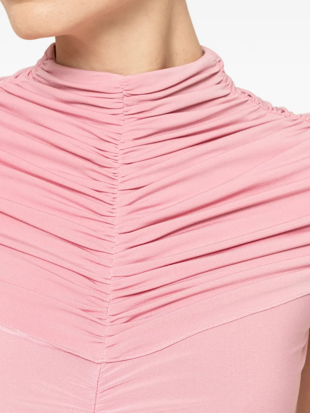 NISSA Midi-jurk met ruches Roze