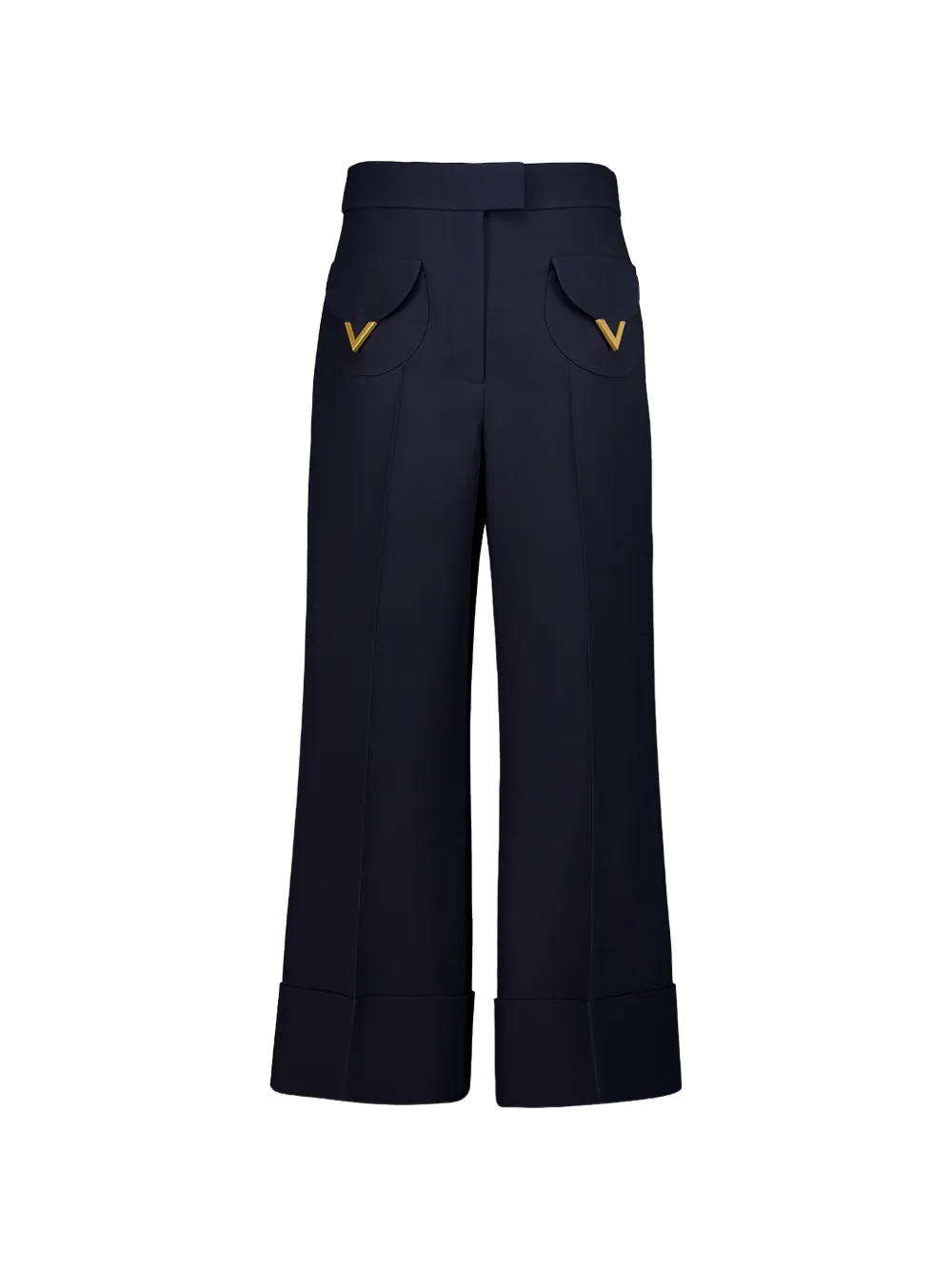 Valentino Garavani VLogo signature turn-up cuff trousers - Blu