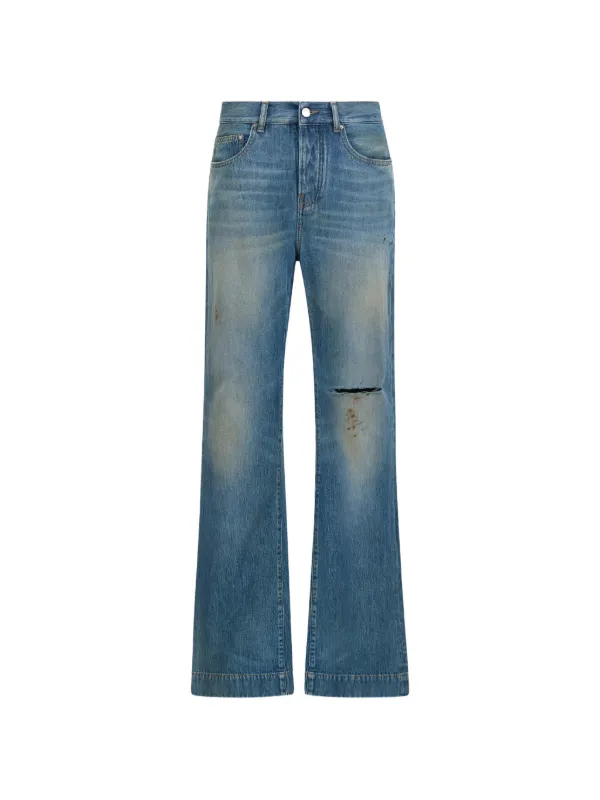 AMIRI Slash Bootcut Jeans | Blue | FARFETCH