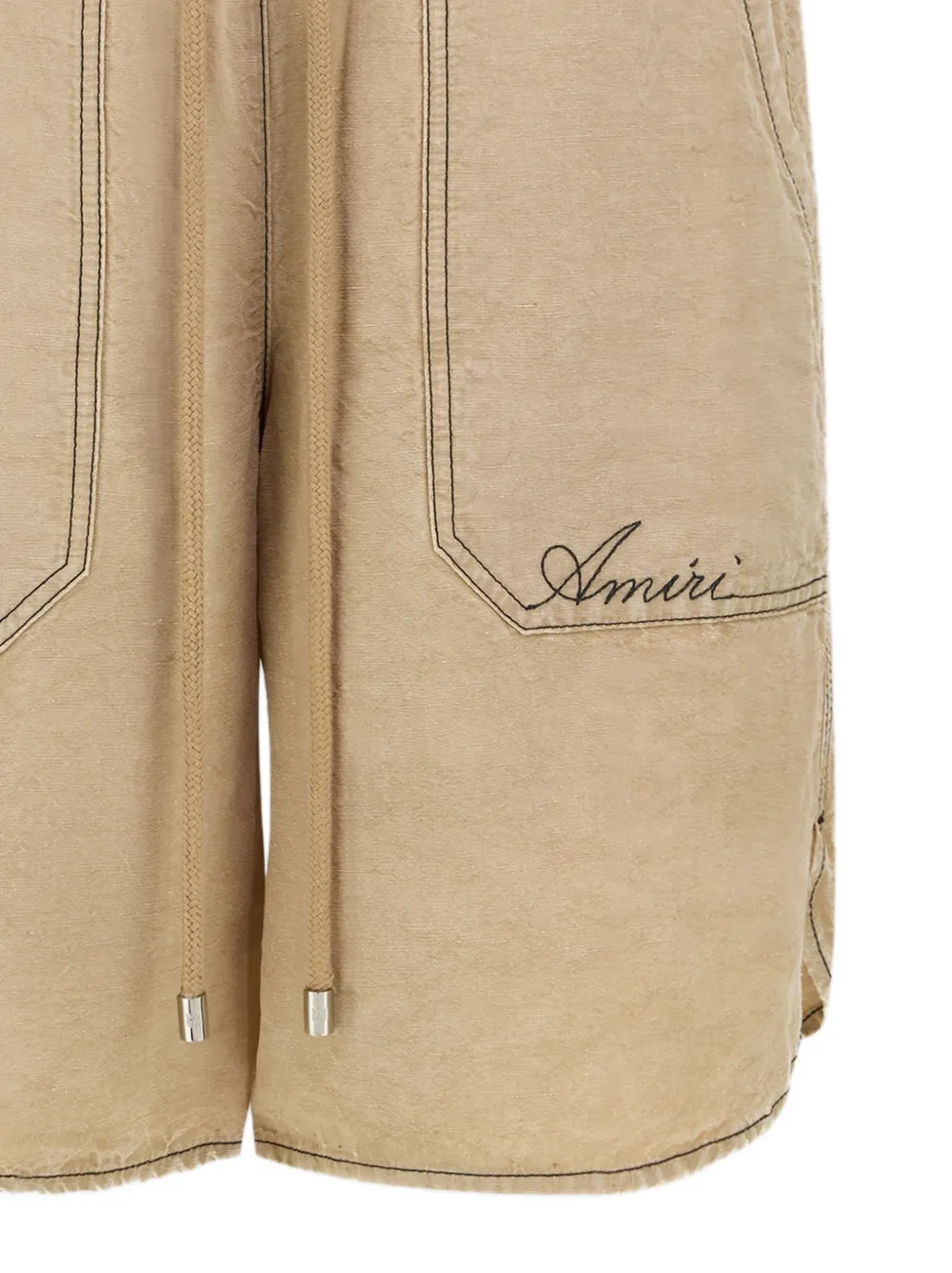 AMIRI Script shorts Beige
