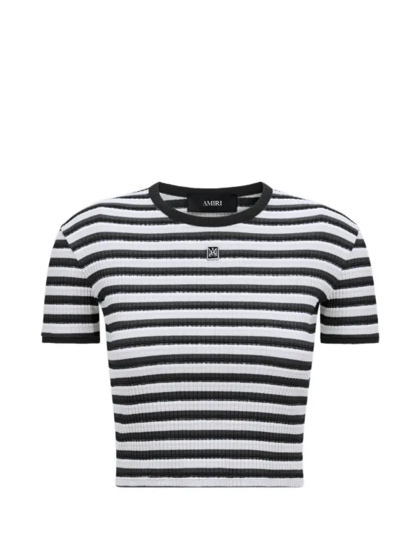 Amiri MA Striped Tee in White