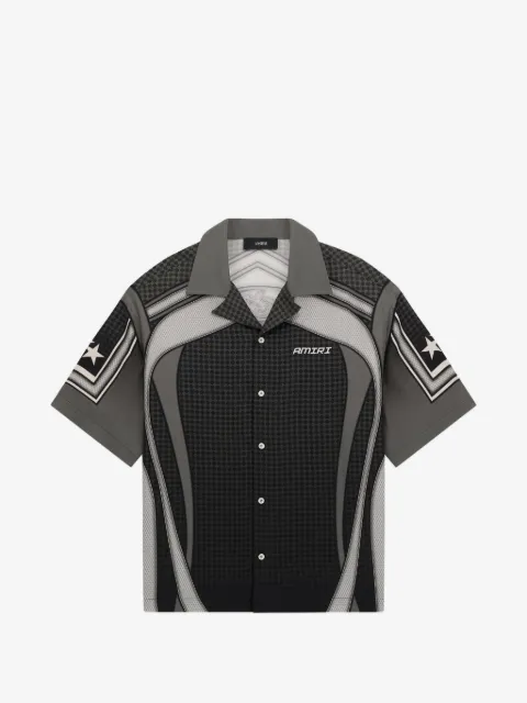 AMIRI sport panel os camp shirt