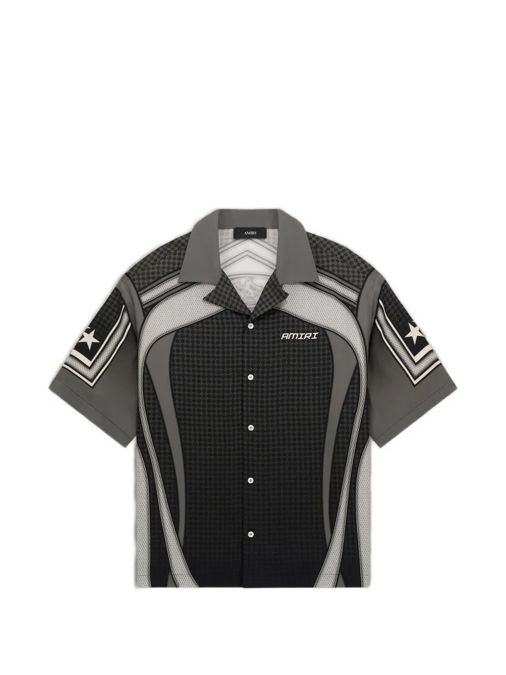 AMIRI sport panel os camp shirt - Black