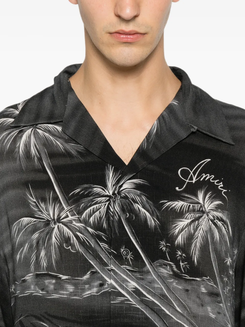AMIRI Overhemd met palmboomprint Zwart