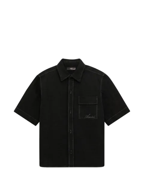 AMIRI script-pocket Os shirt