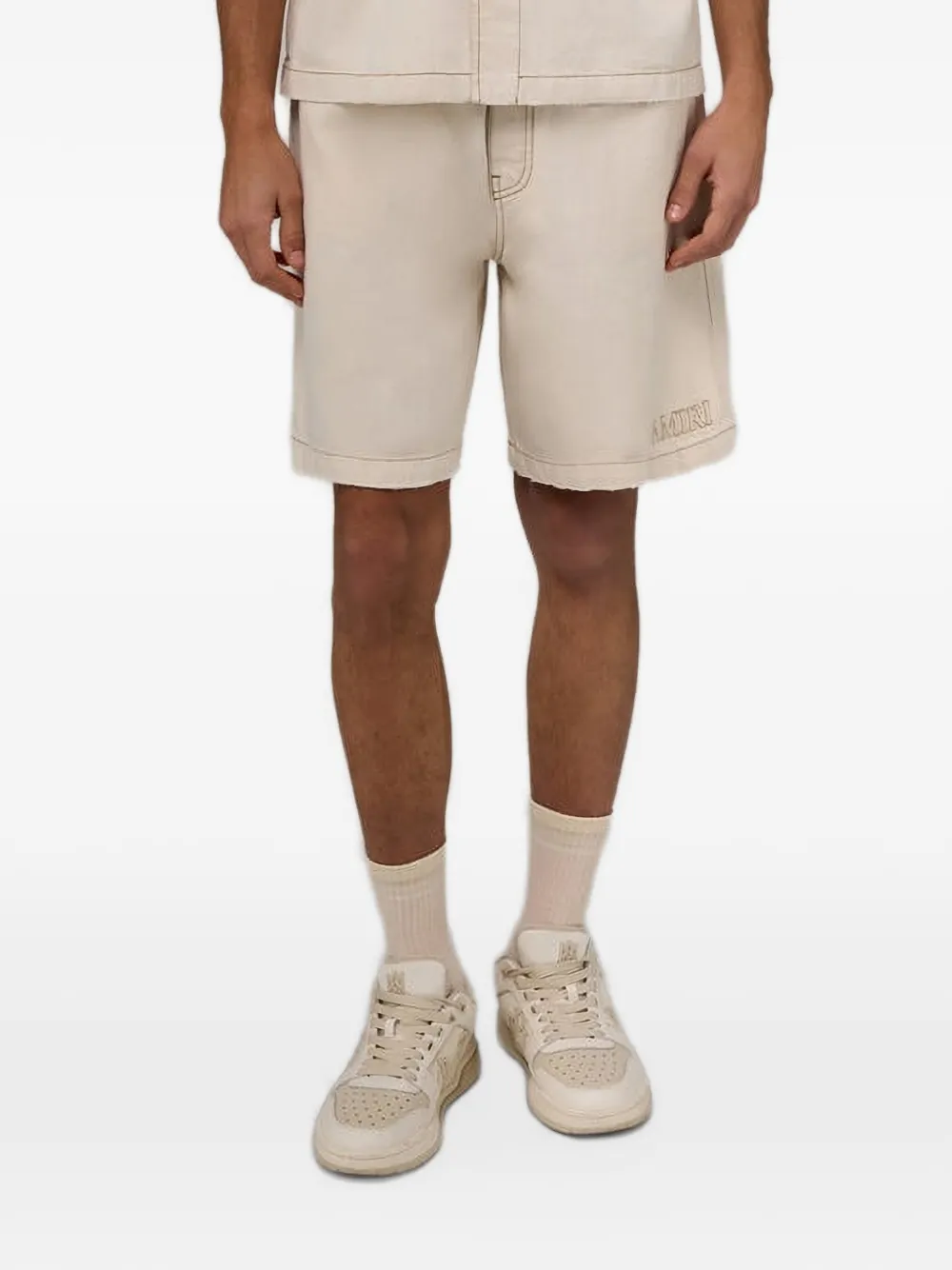 AMIRI Shorts denim con coulisse - Toni neutri