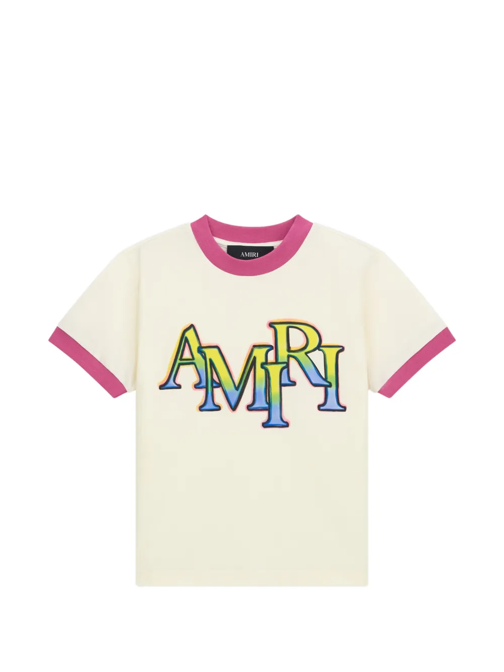 Amiri Kids' Staggered Ringer T-shirt In White