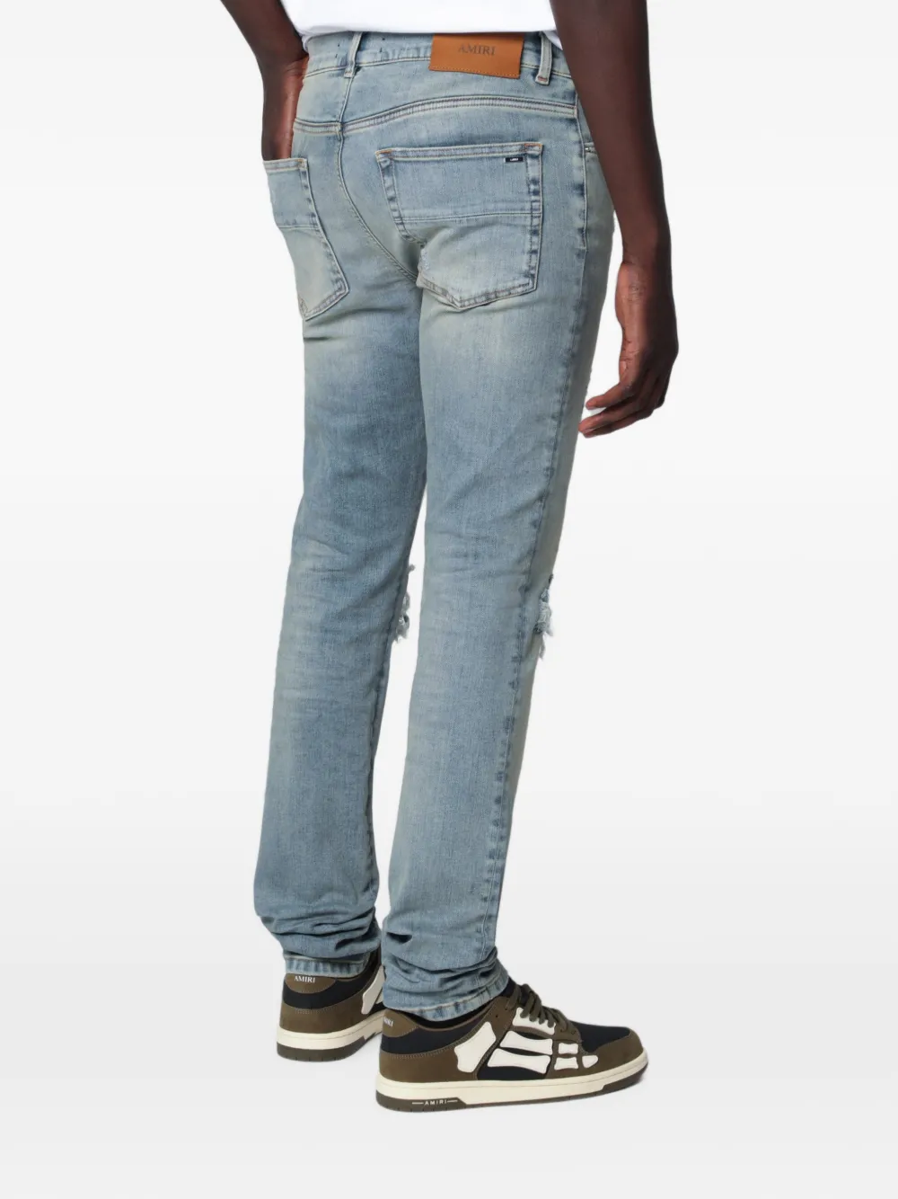AMIRI Flannel MX1 skinny jeans Grijs