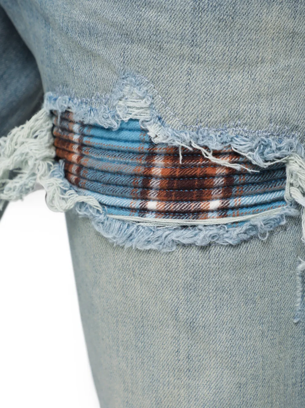 AMIRI Flannel MX1 skinny jeans Grijs