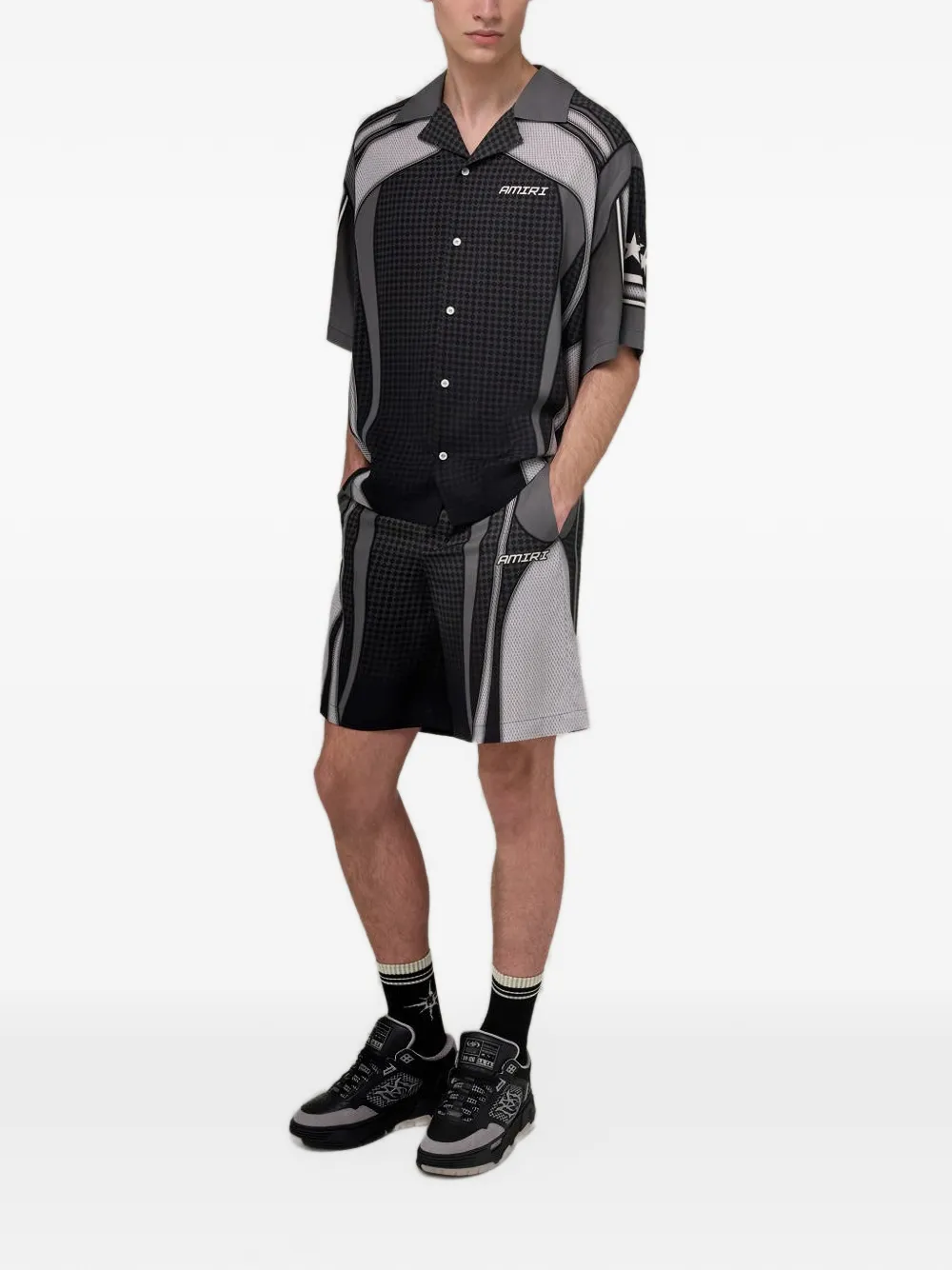 AMIRI Shorts met sportvlak Zwart
