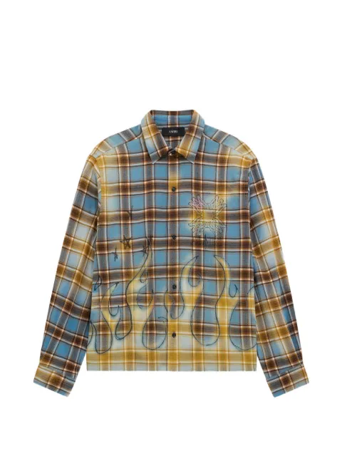 AMIRI MA Quad bleached flannel shirt