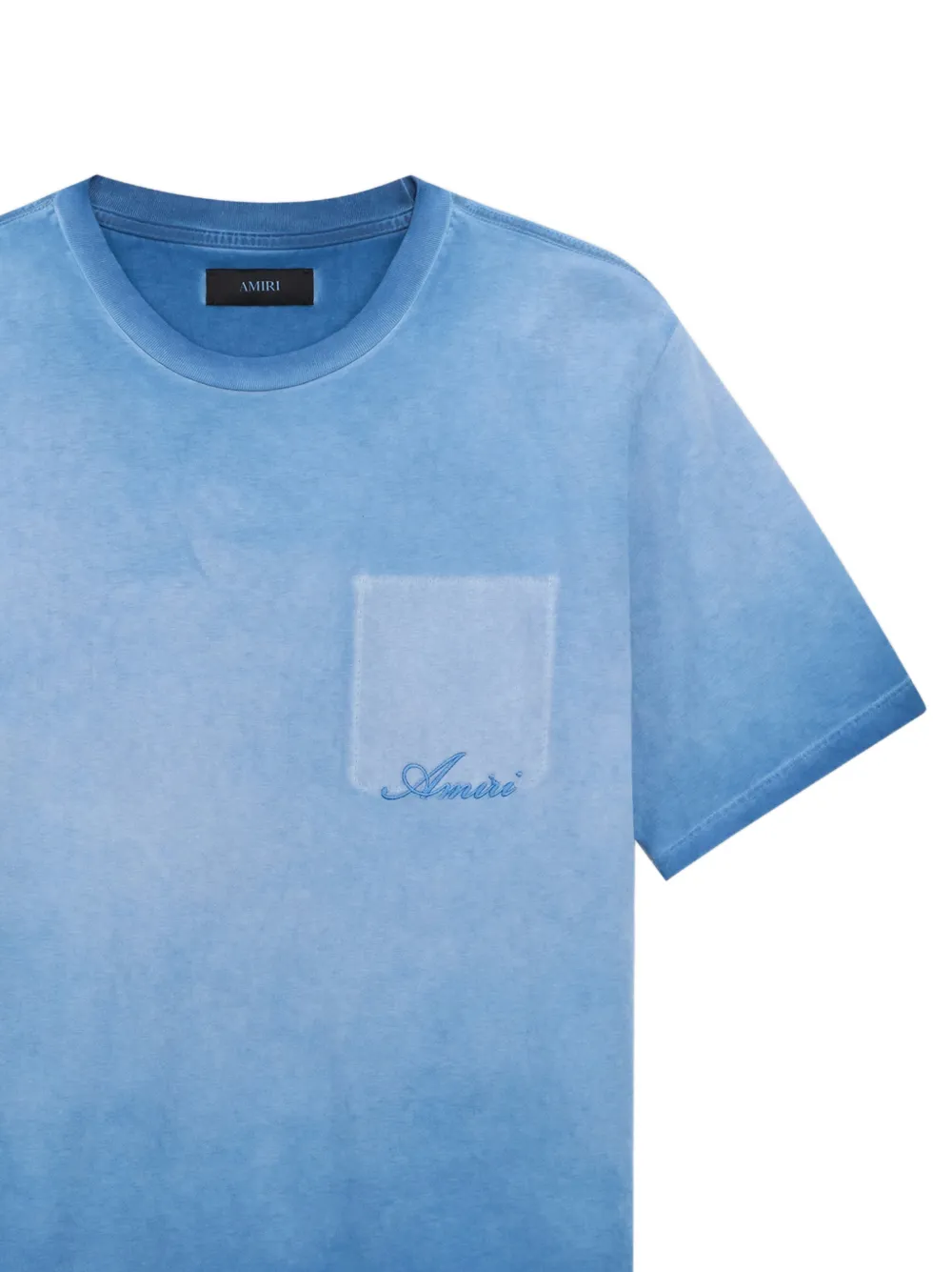 AMIRI T-shirt met vervaagde zak Blauw