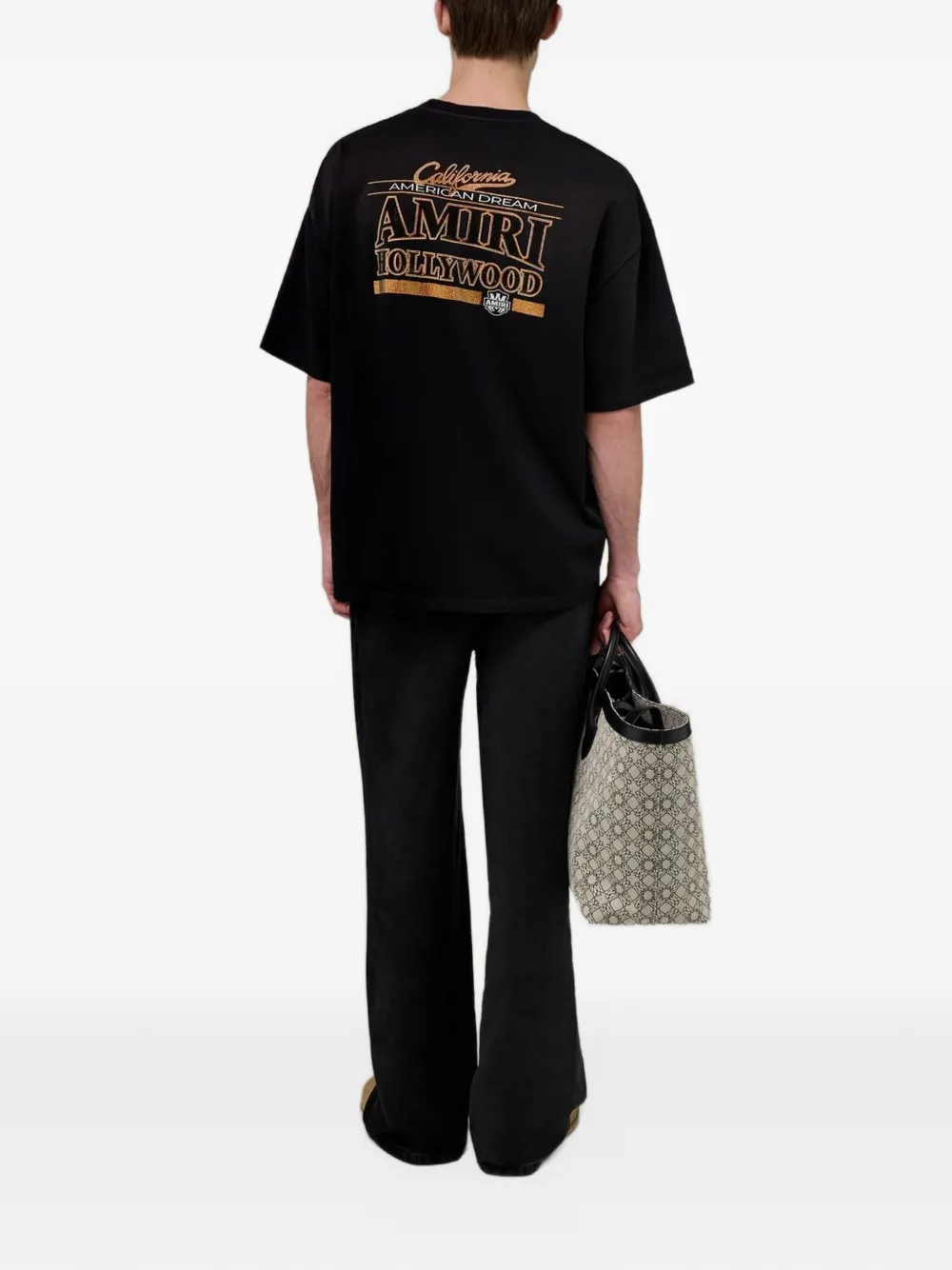 AMIRI SCRIPT baggy broek met trekkoord Zwart