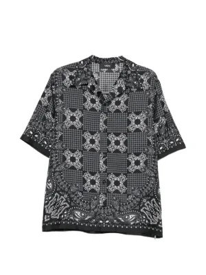 AMIRI MA Quad Checker Crochet Shirt | Black | FARFETCH