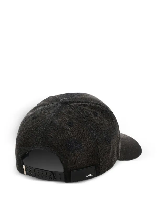 AMIRI MA Outline Canvas Hat | Black | FARFETCH