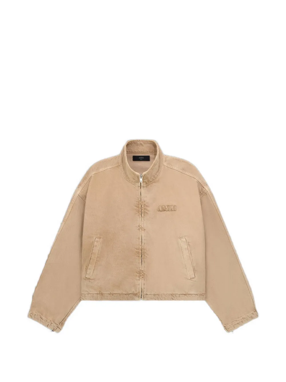 AMIRI logo-embroidered denim jacket - Neutrals