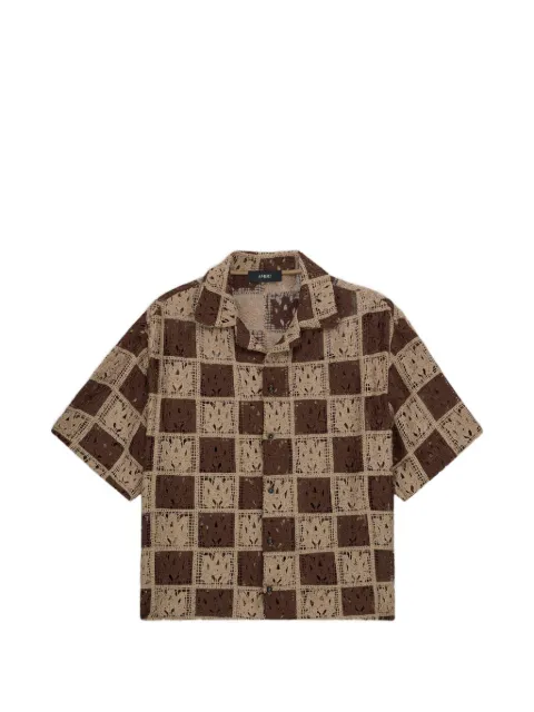 AMIRI MA Quad Checker oversized camp shirt