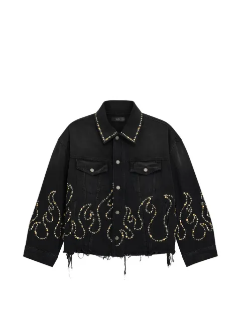AMIRI studded flames trucker jacket