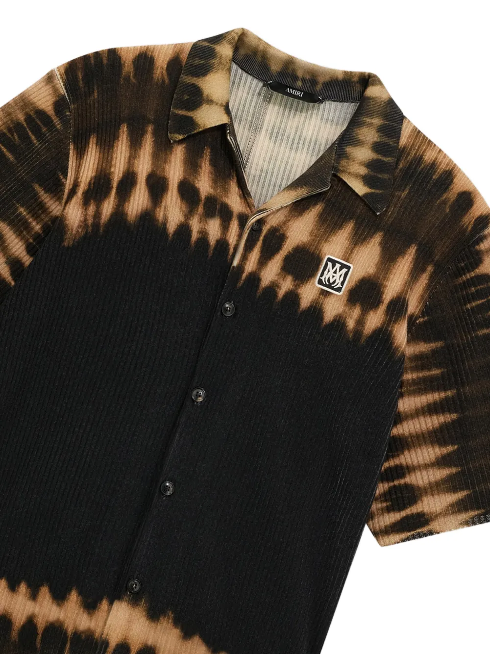 AMIRI MA patch tie-dye gebreid shirt Zwart
