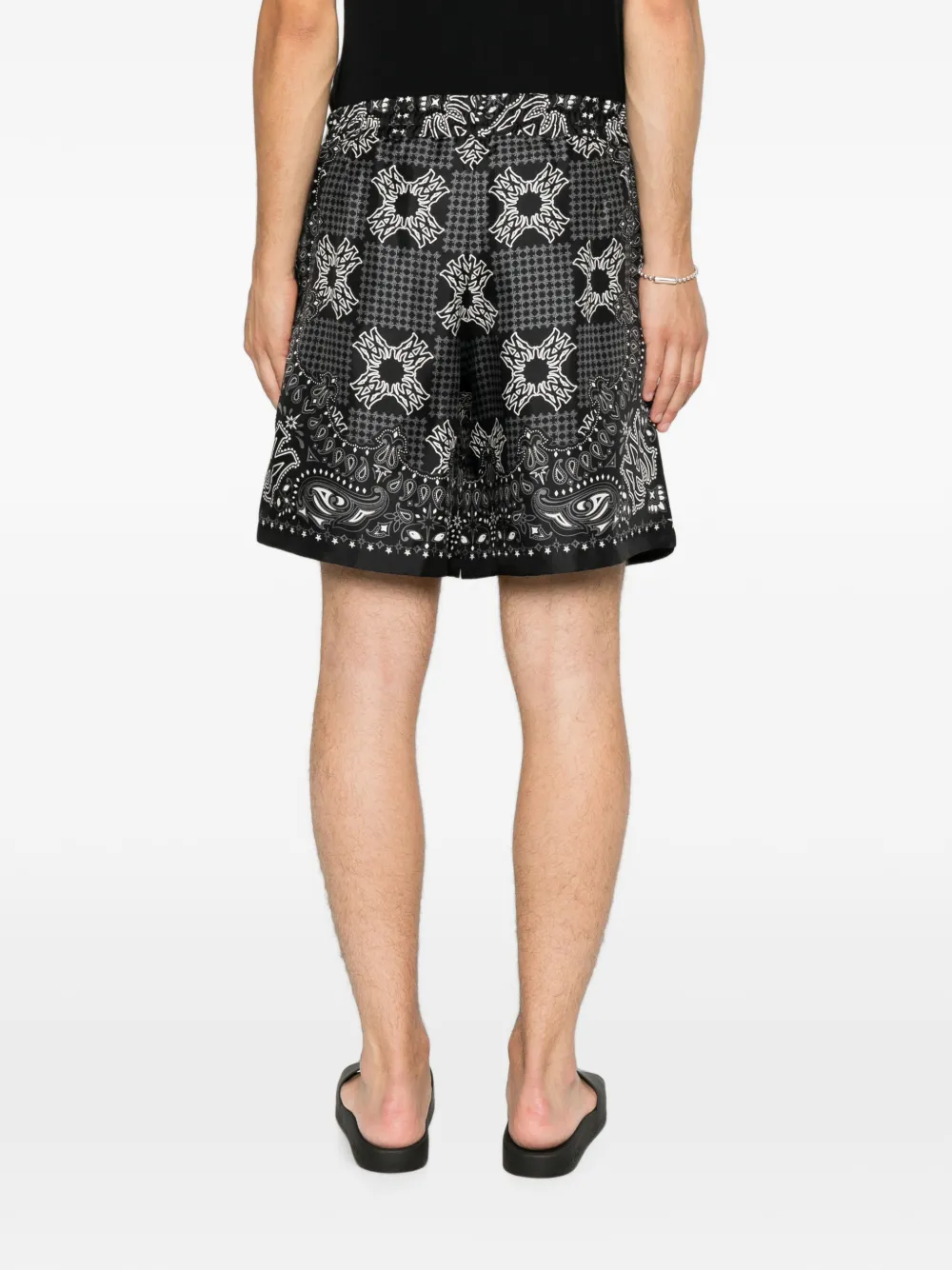 AMIRI Shorts met bandanaprint Zwart