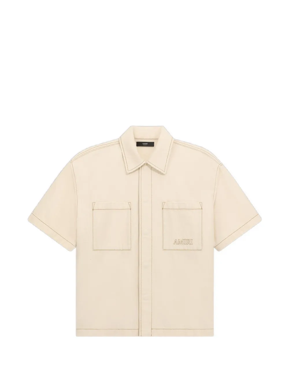 AMIRI Camicia denim a maniche corte - Toni neutri