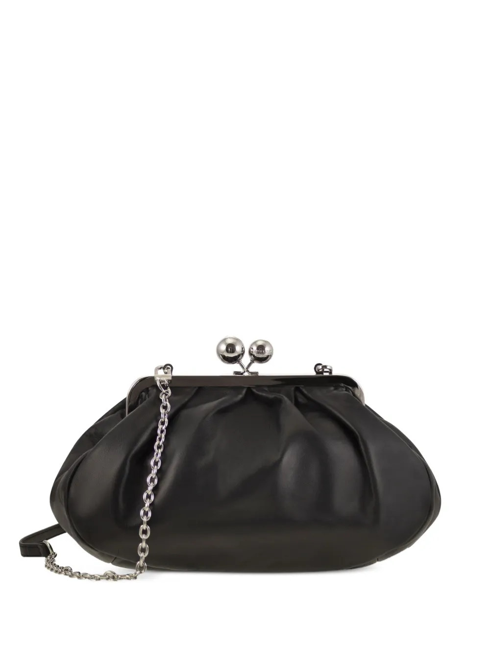 Weekend Max Mara Medium Pasticcino leren clutch Zwart