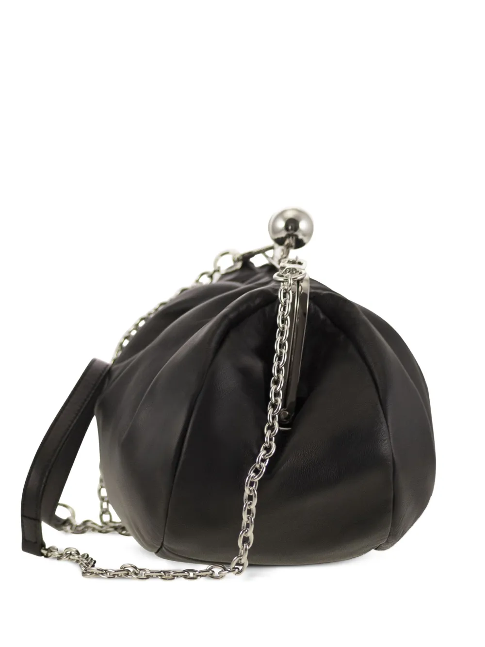 Weekend Max Mara Medium Pasticcino leren clutch Zwart