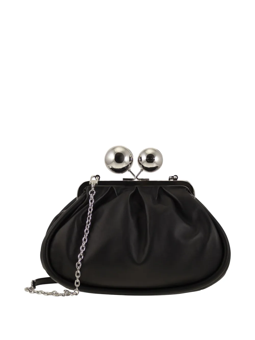 Weekend Max Mara Medium Pasticcino leren clutch Zwart
