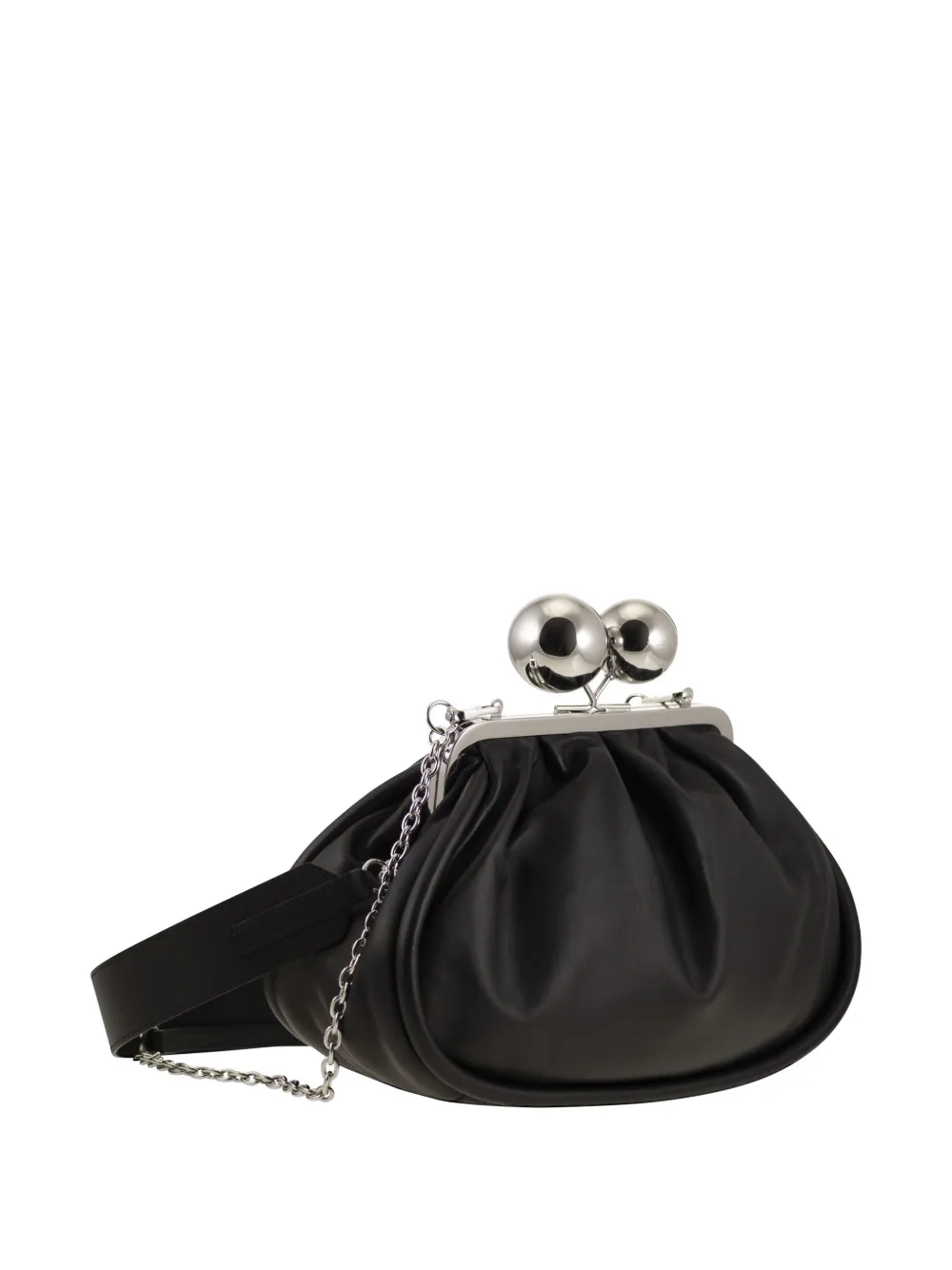 Weekend Max Mara Medium Pasticcino leren clutch Zwart