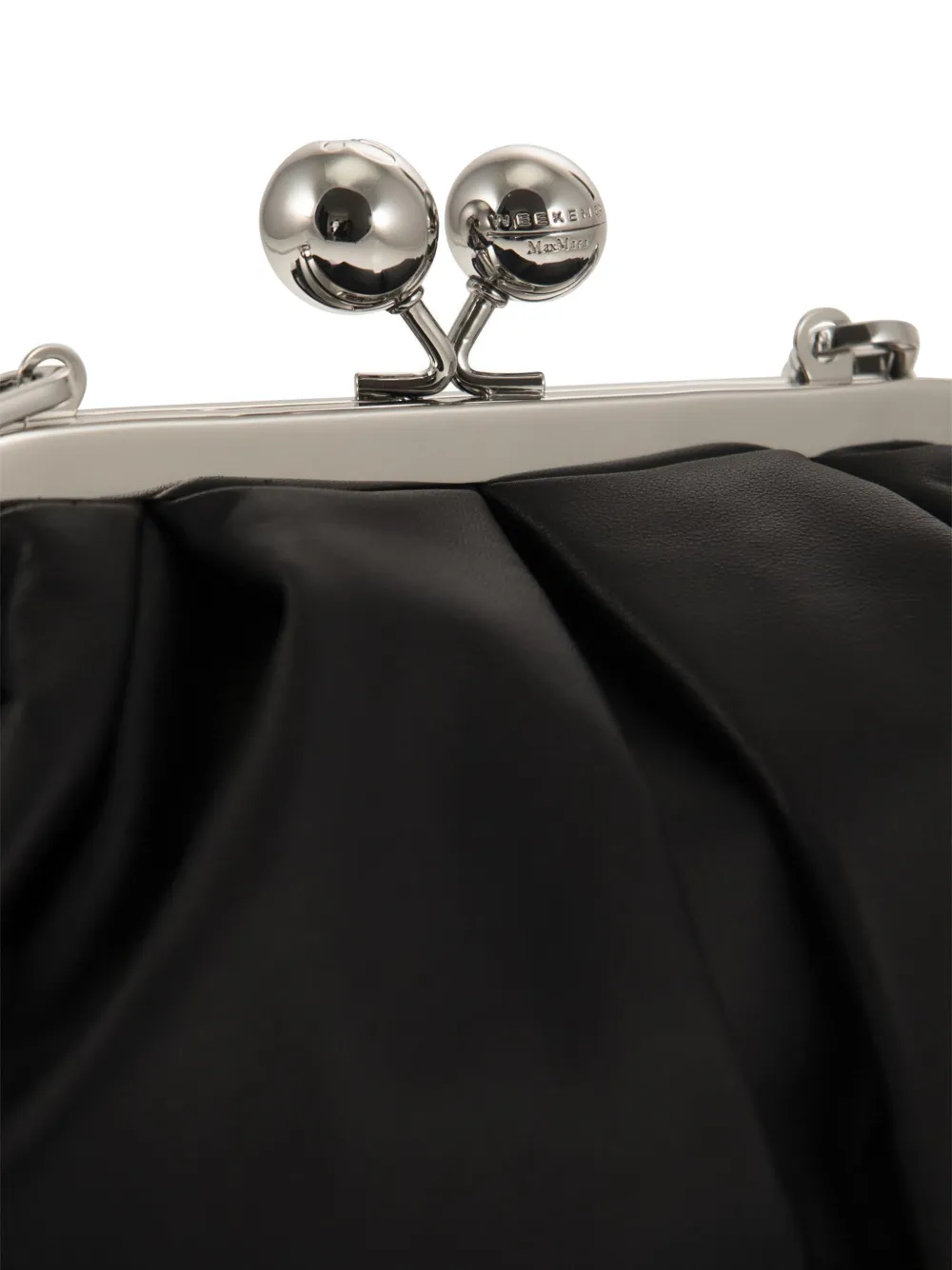 Weekend Max Mara Kleine Pasticino leren clutch Zwart