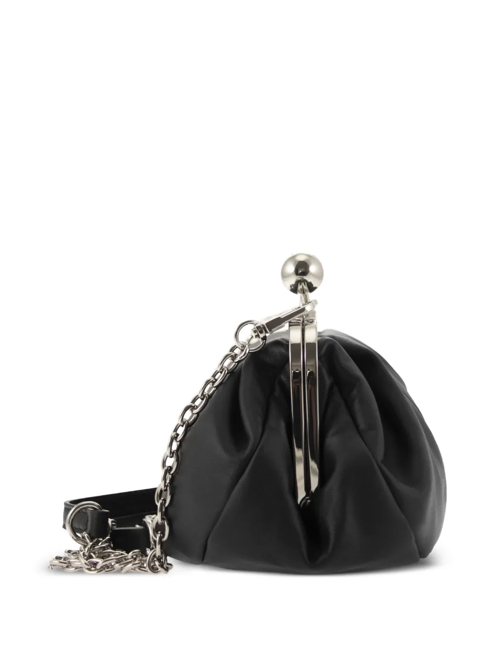 Weekend Max Mara Kleine Pasticino leren clutch Zwart