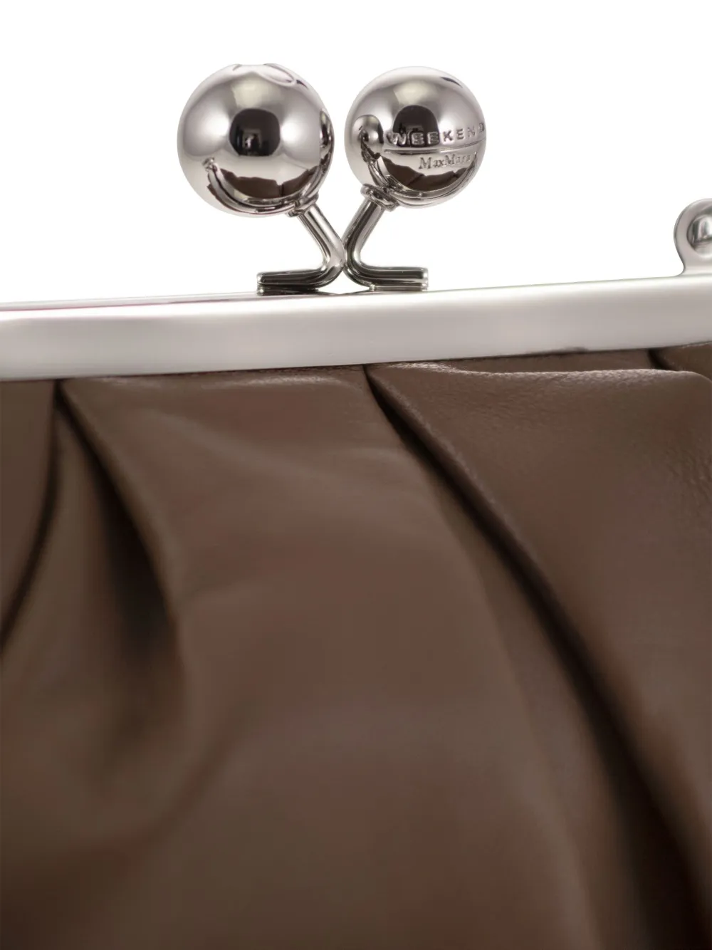 Weekend Max Mara Kleine Pasticino leren clutch Bruin