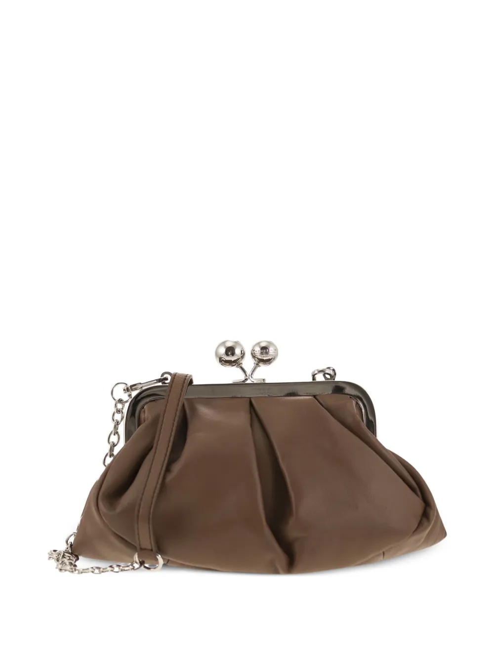 Weekend Max Mara Kleine Pasticino leren clutch Bruin