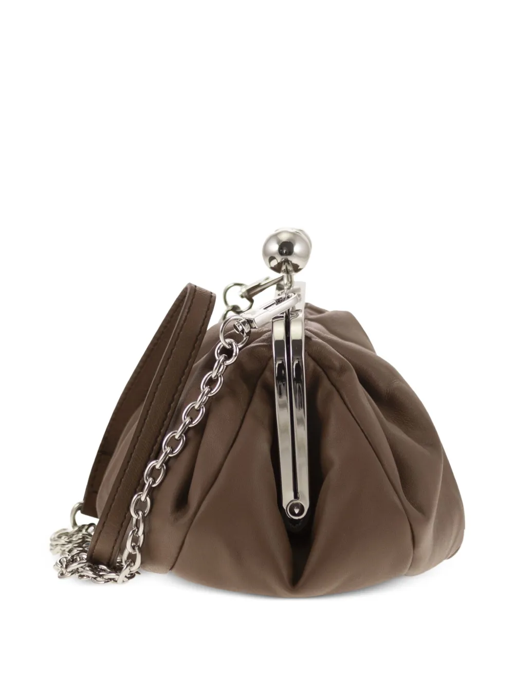 Weekend Max Mara Kleine Pasticino leren clutch Bruin