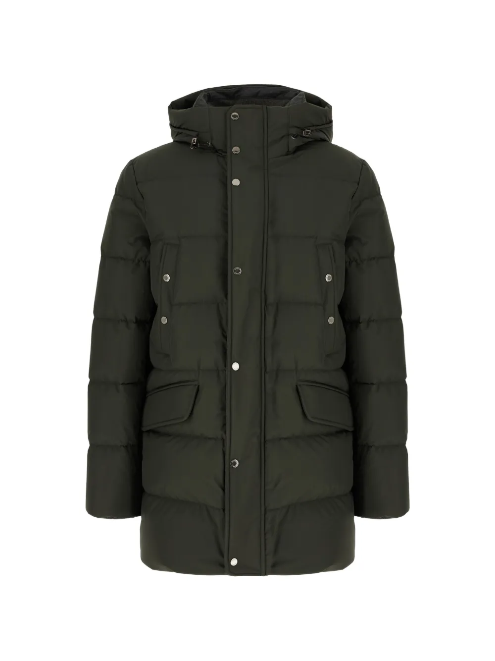 Moorer quilted hooded jacket - Verde