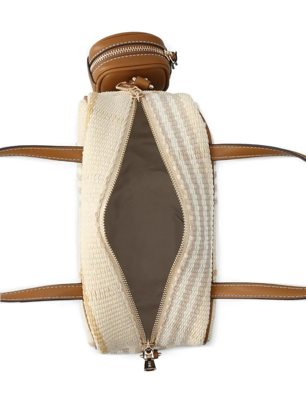 LIU JO Bowlingtas met logopatch Beige