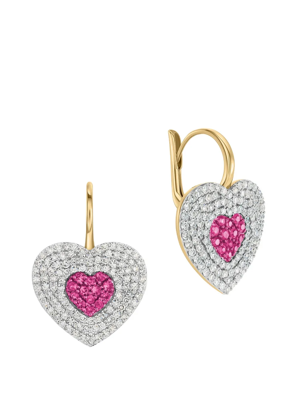 PHILLIPS HOUSE Orecchini Infinity Heartbeat con diamanti e zaffiri - Oro
