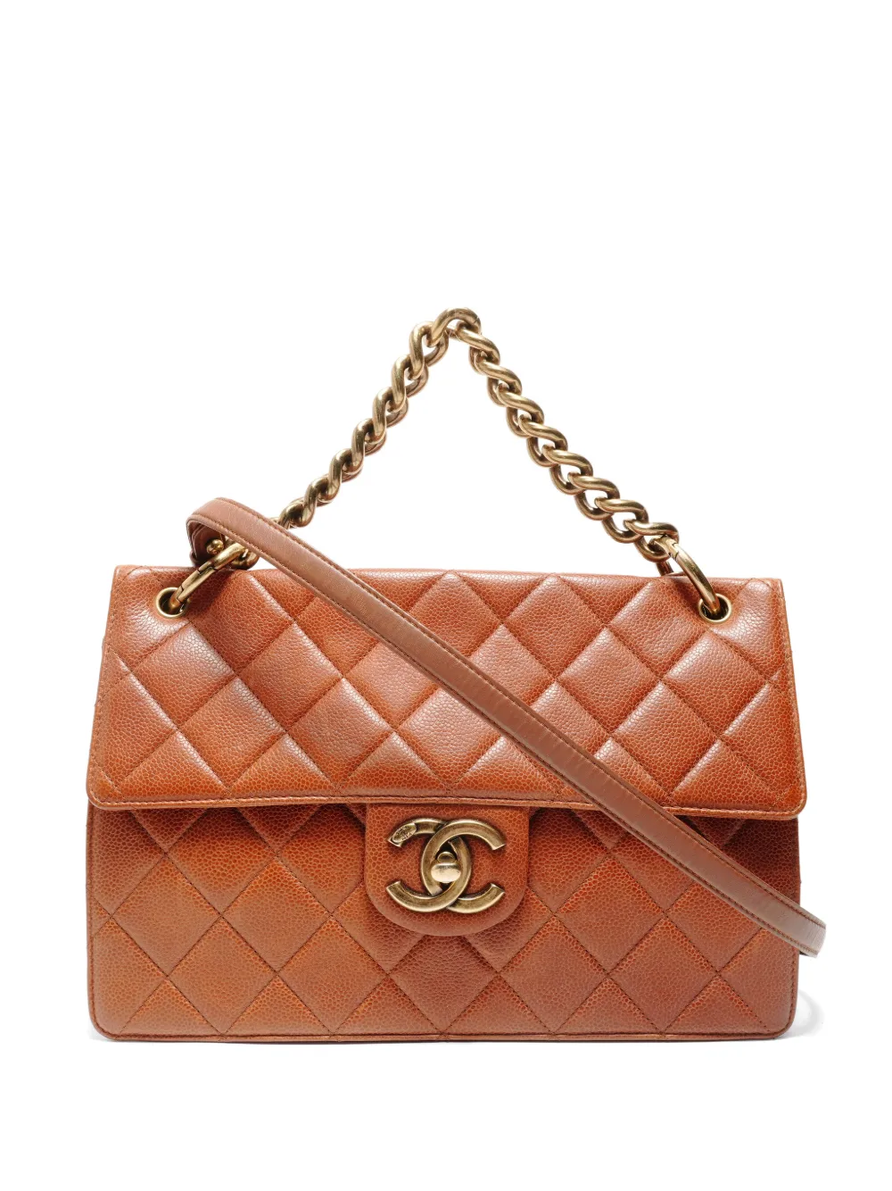 CHANEL Pre-Owned 2012-2013 Deauville quilted handbag - Marrone