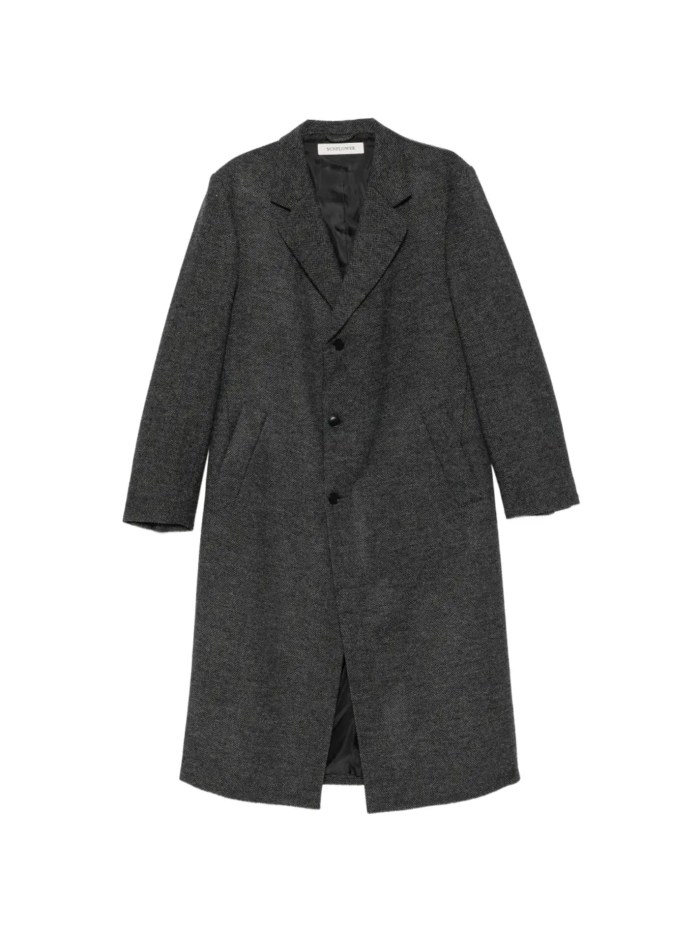 Sunflower herringbone single-breasted coat - Gris Sunflower herringbone single-breasted coat - Gris